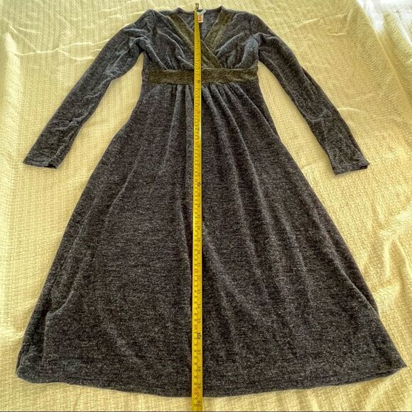 DOWN EAST BASICS navy crisscross angora dress - size S - Picture 10 of 11